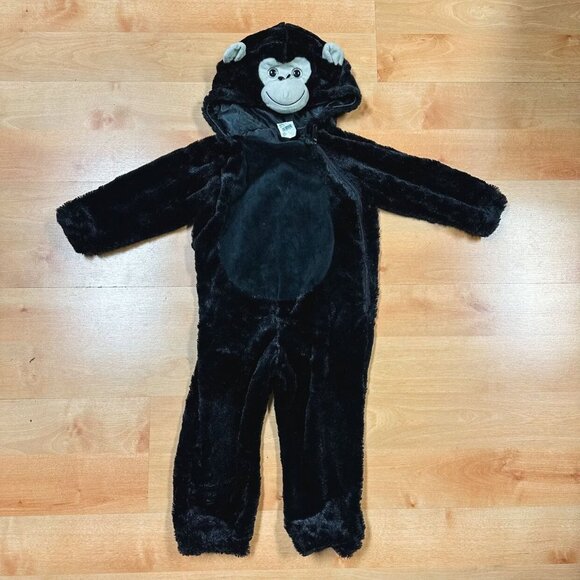 Target Black Fleece Hooded Gorilla Halloween Dress Up Costume Toddler 2-3T - Picture 2 of 6